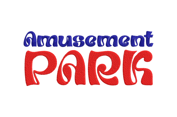 Amusement Park Embroidery Design