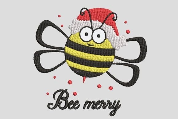 Bee Merry: A Craft Fair-Ready Christmas Embroidery Design