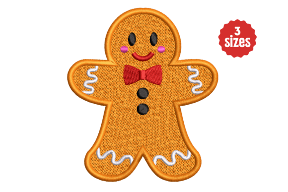 Bowtie Christmas Gingerbread Man