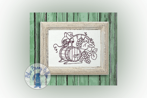 Wine Tasting 4: A Linework Embroidery Review